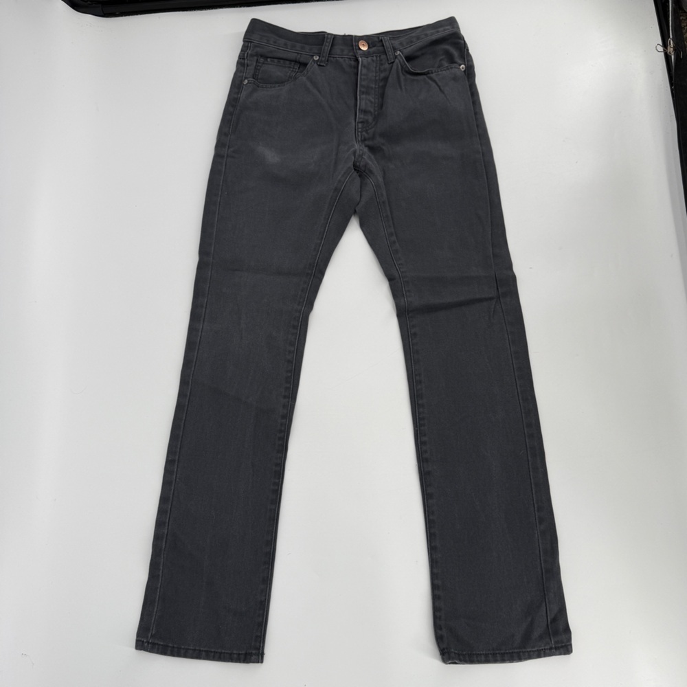 h&m Divided Gray Button Fly Straight Leg Denim Jeans Size 28 Women’s